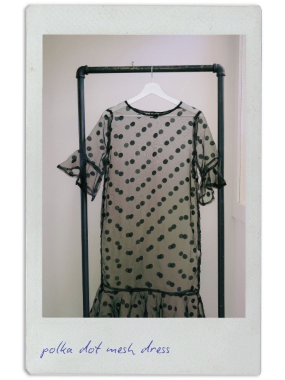polka dot mesh dress